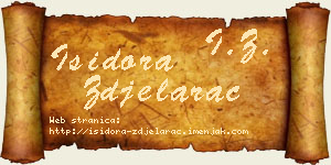 Isidora Zdjelarac vizit kartica